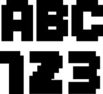 像素风格英文字母与数字