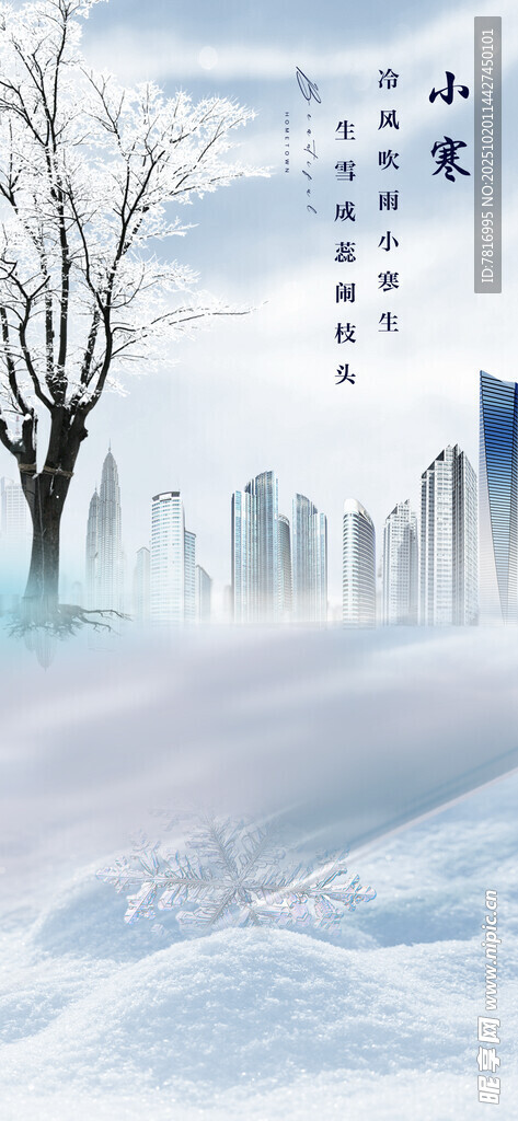 冬日城市雪景静谧之美