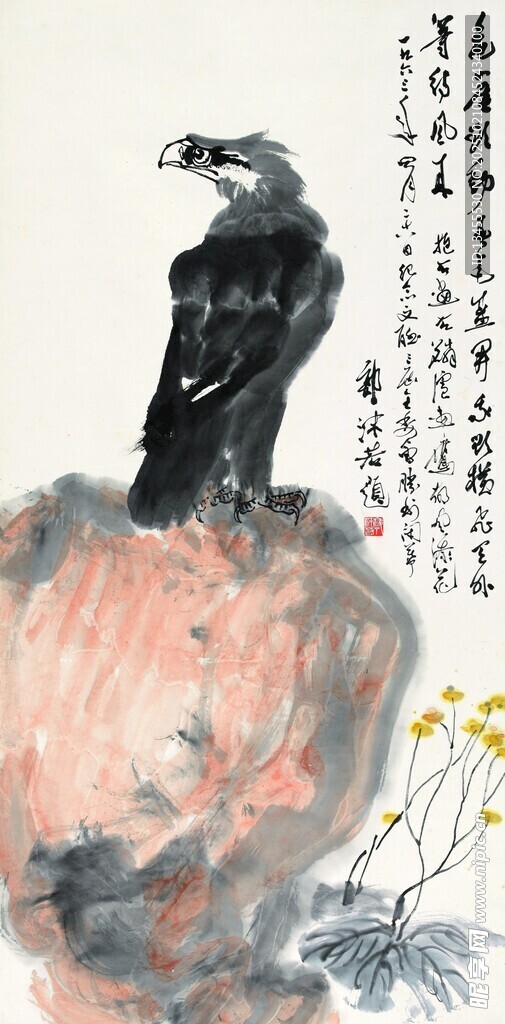 水墨雄鹰图