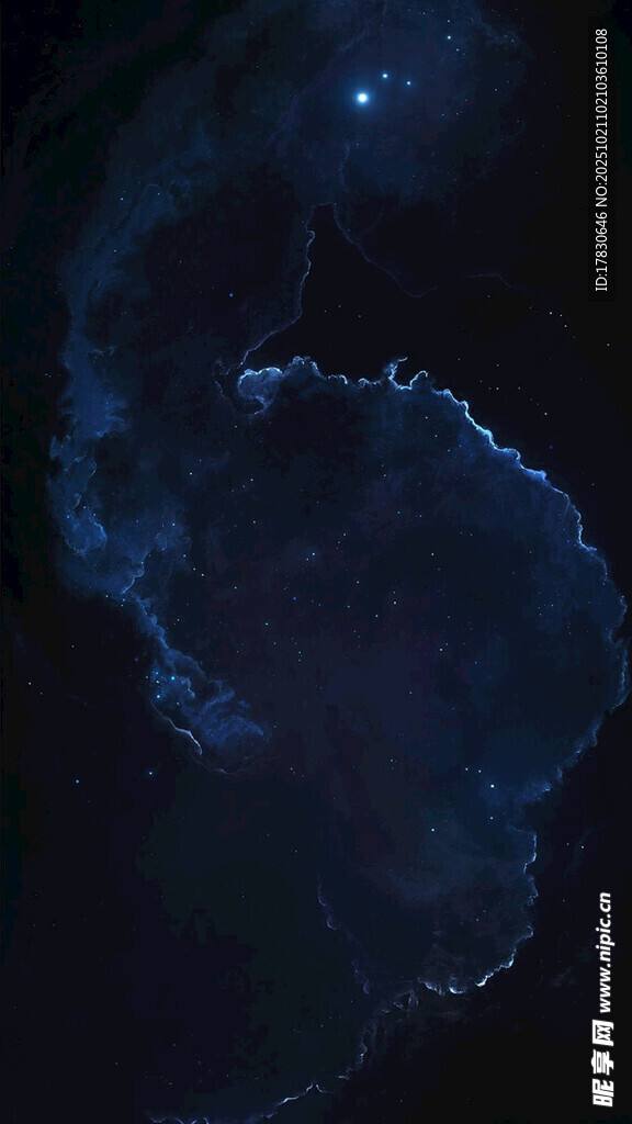 神秘蓝色星云景象