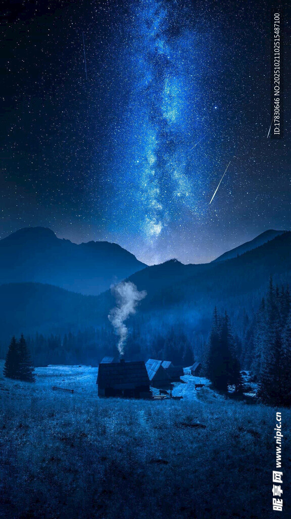 星空下的静谧旷野