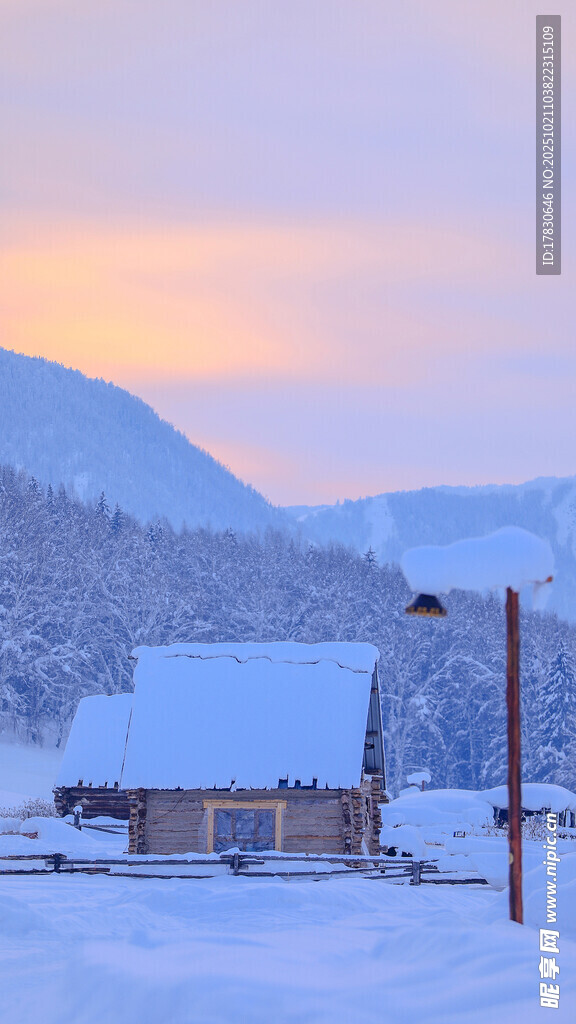 冬日雪村美景