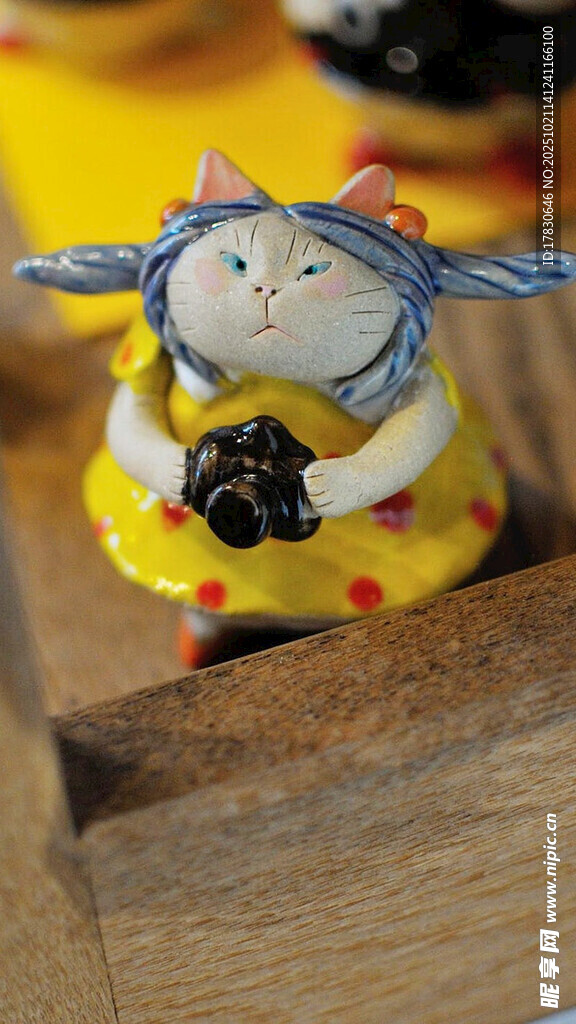 可爱猫咪玩偶摆件