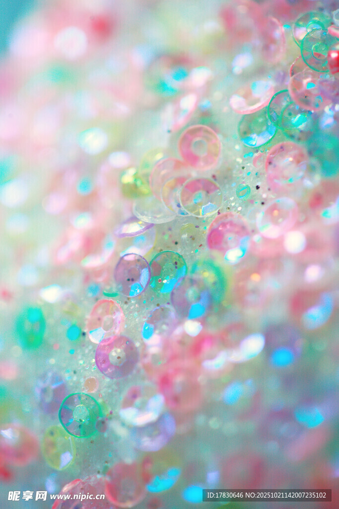 五彩闪光水晶颗粒