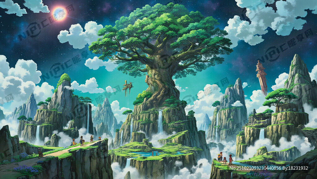 一棵万年古树 生在宇宙虚空中