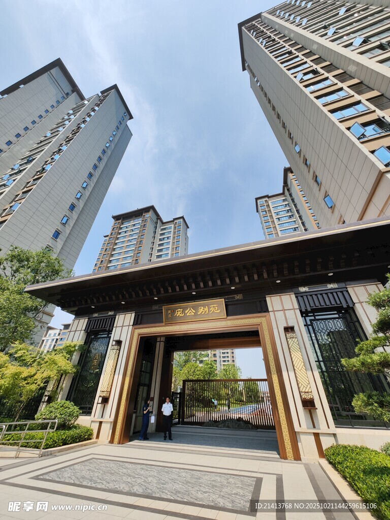 中式风格小区入口景观
