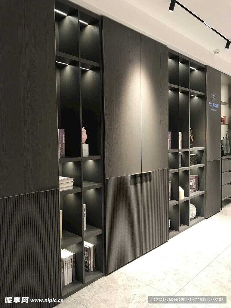 现代风格黑色收纳衣柜