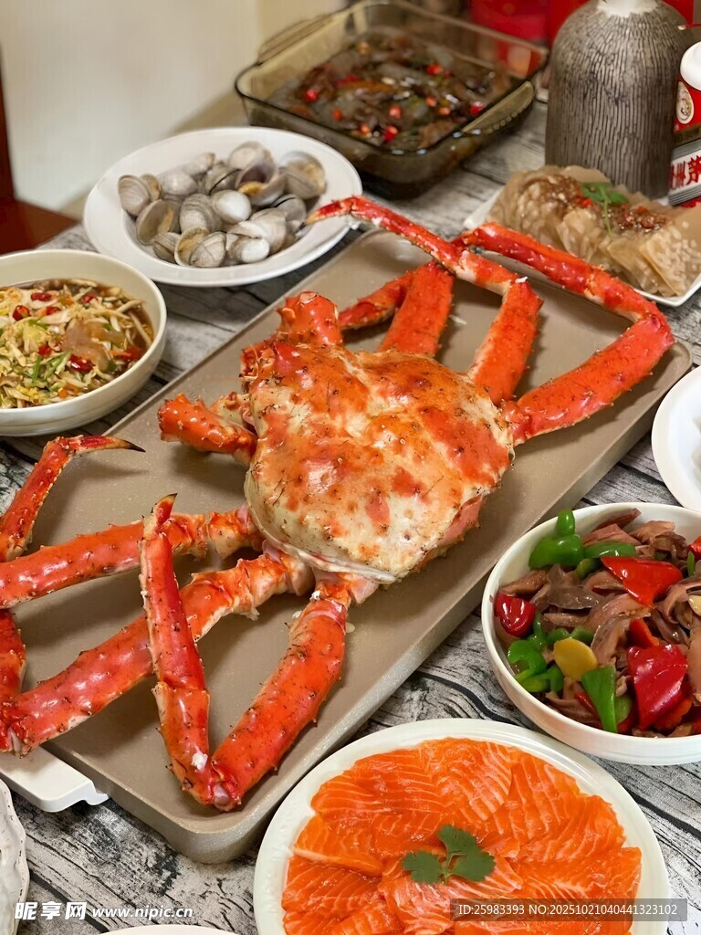 白灼帝王蟹