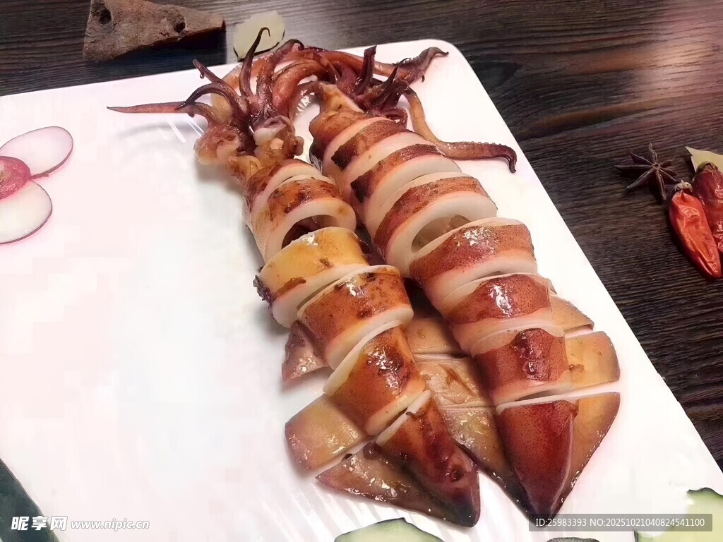 烤鱿鱼串