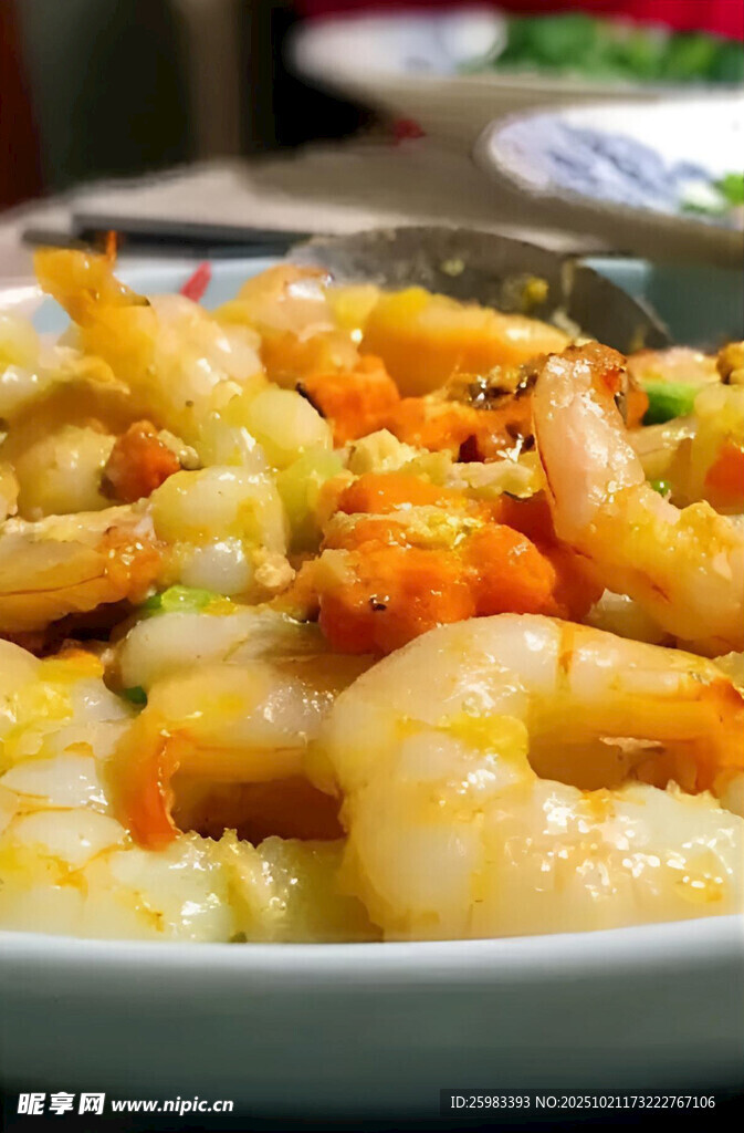 虾仁焗饭