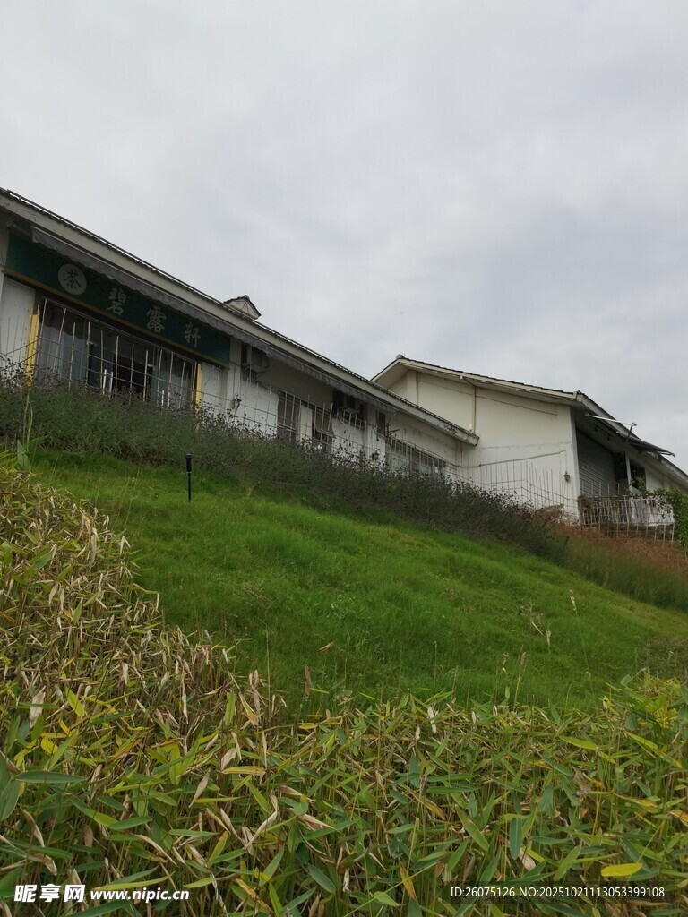山坡上的中式传统建筑群