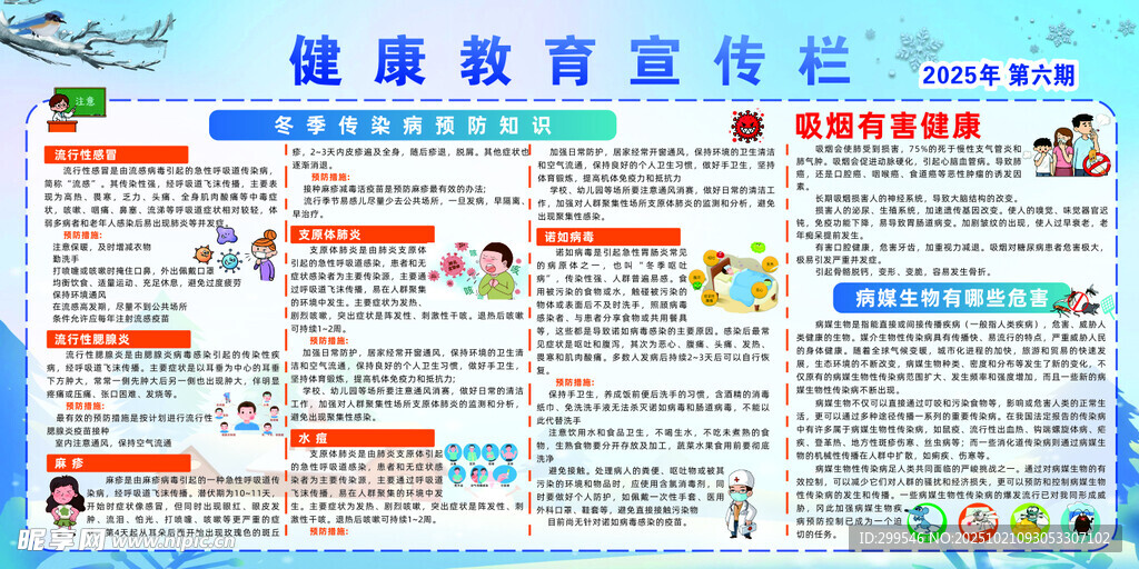 冬季健康教育宣传栏