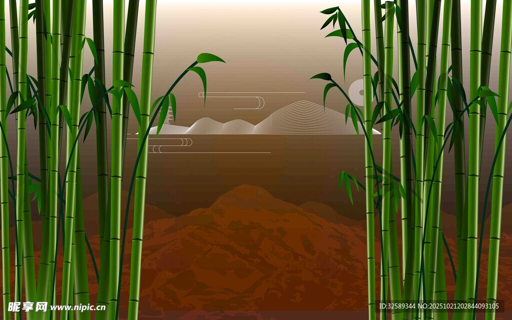 竹林远景