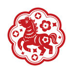 马形剪纸图案