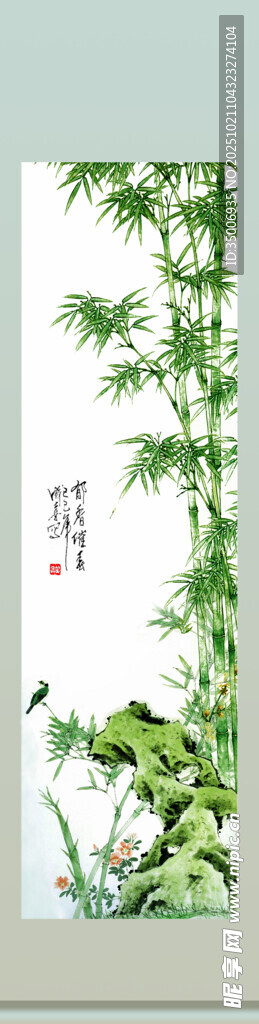 中式水墨风竹子装饰画