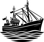 海上渔船图标