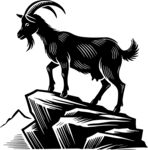 岩上黑山羊