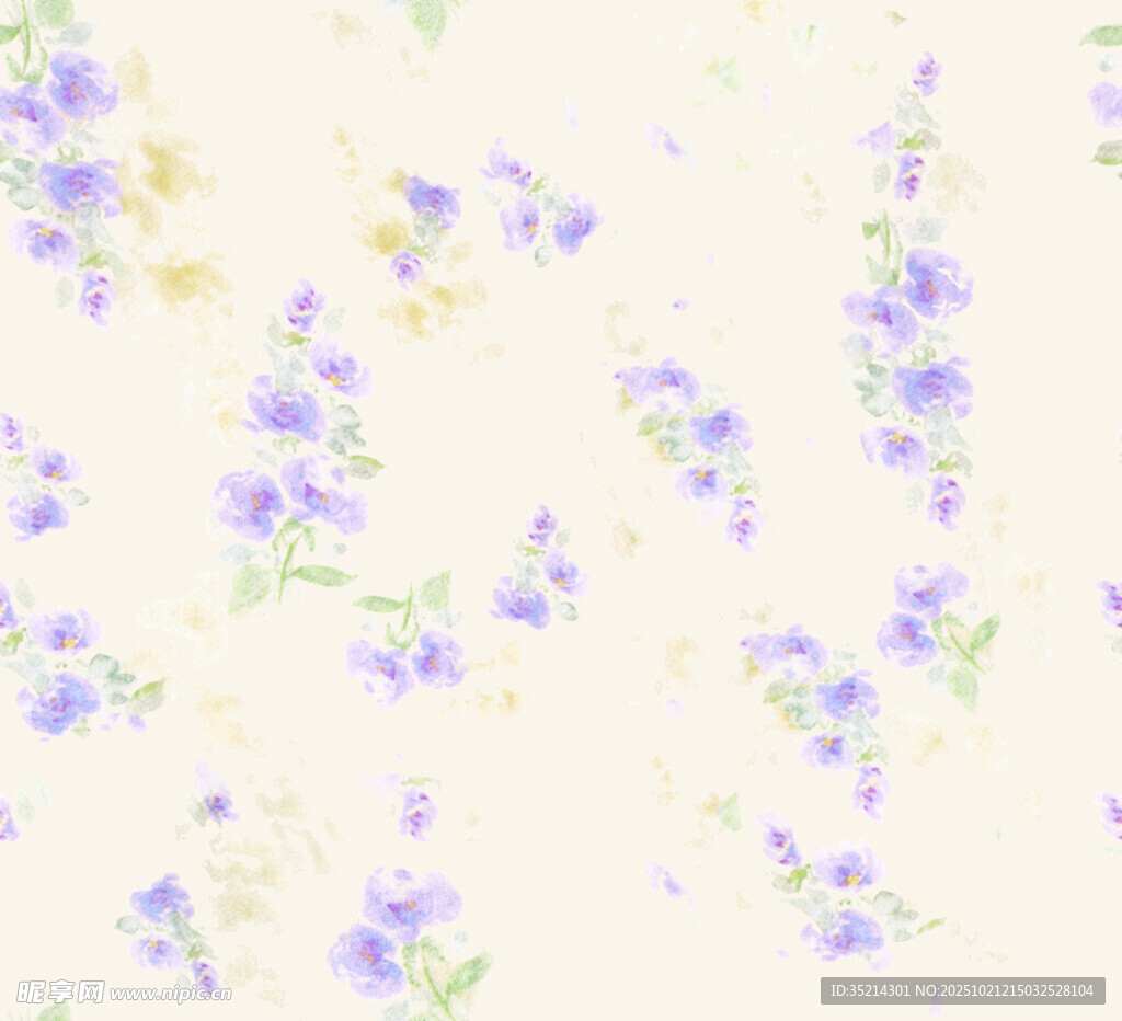 淡紫色花卉图案背景图