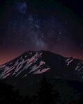 星空下的雪山壮丽美景
