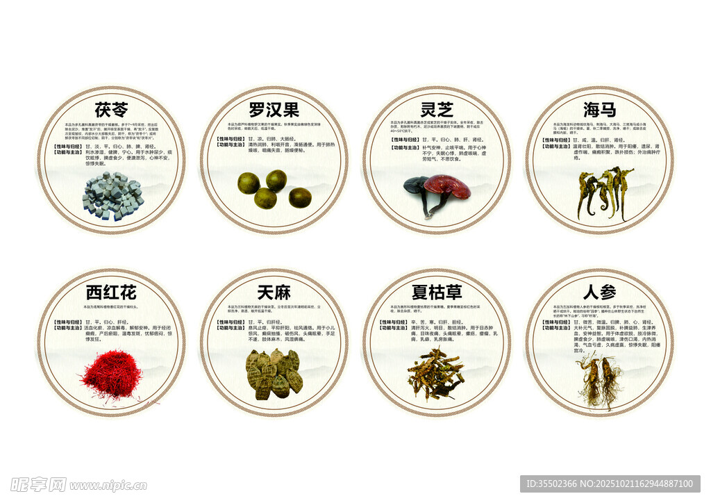 中药材装饰圆形灯箱4