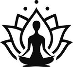 莲花座冥想者剪影