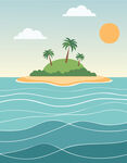 海岛海浪插图