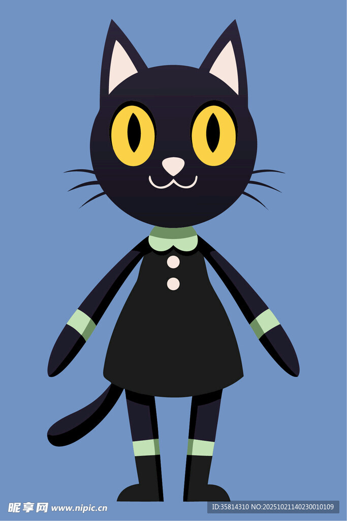 黑猫玩偶可爱服饰装扮