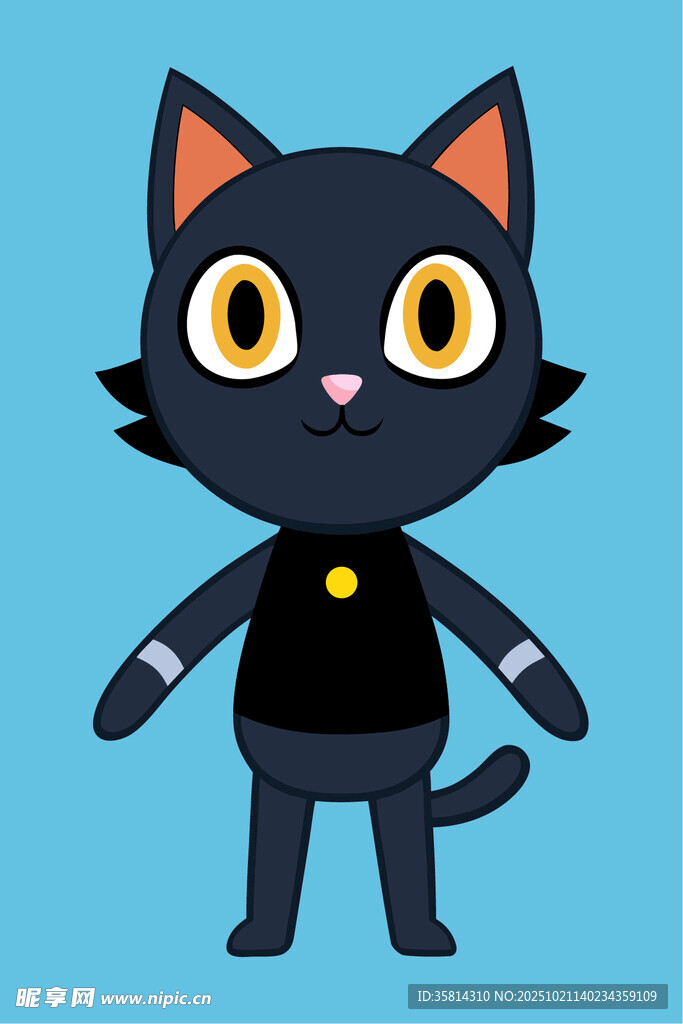 黑猫卡通形象