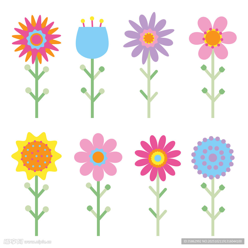 手绘花卉图案