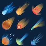 流星与陨石插画