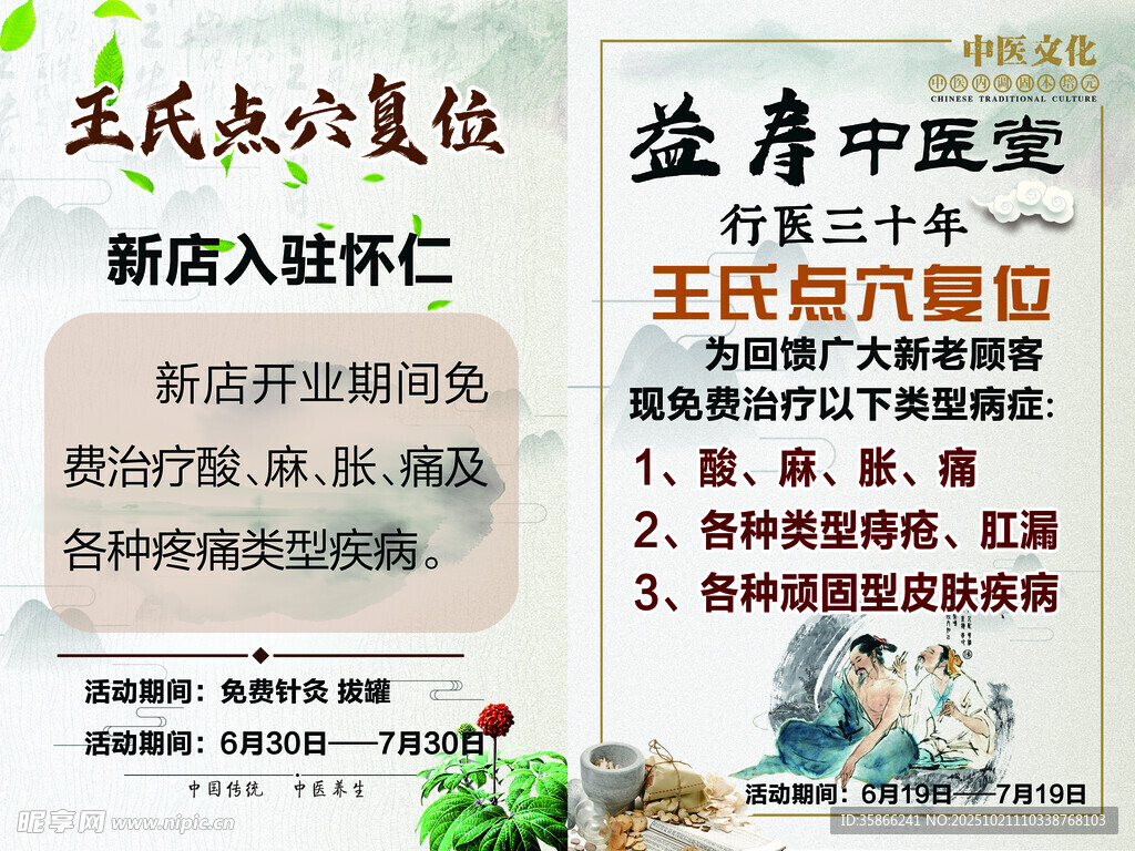 王氏穴位整复宣传海报