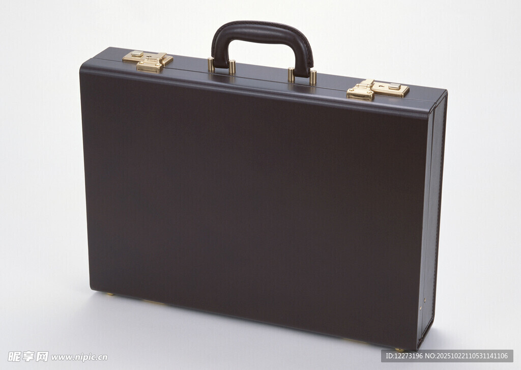 复古黑色皮质手提公文包