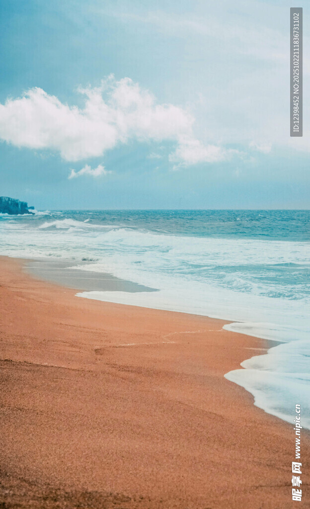 美丽海滨沙滩风景图