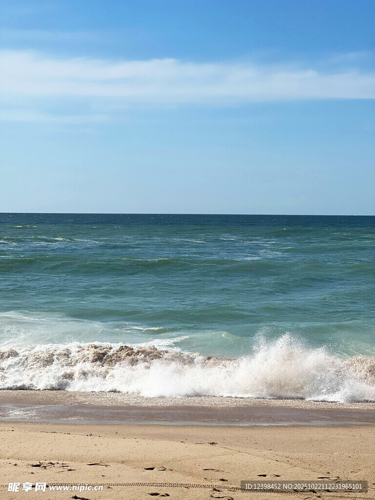 海边沙滩海浪美景
