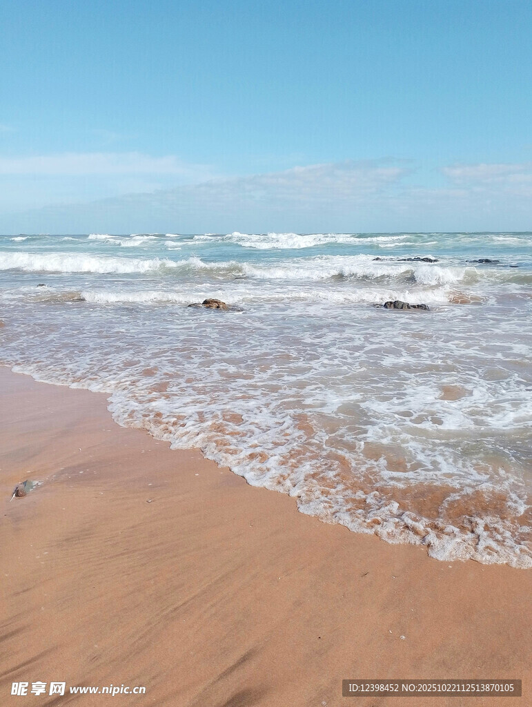 沙滩海浪美景