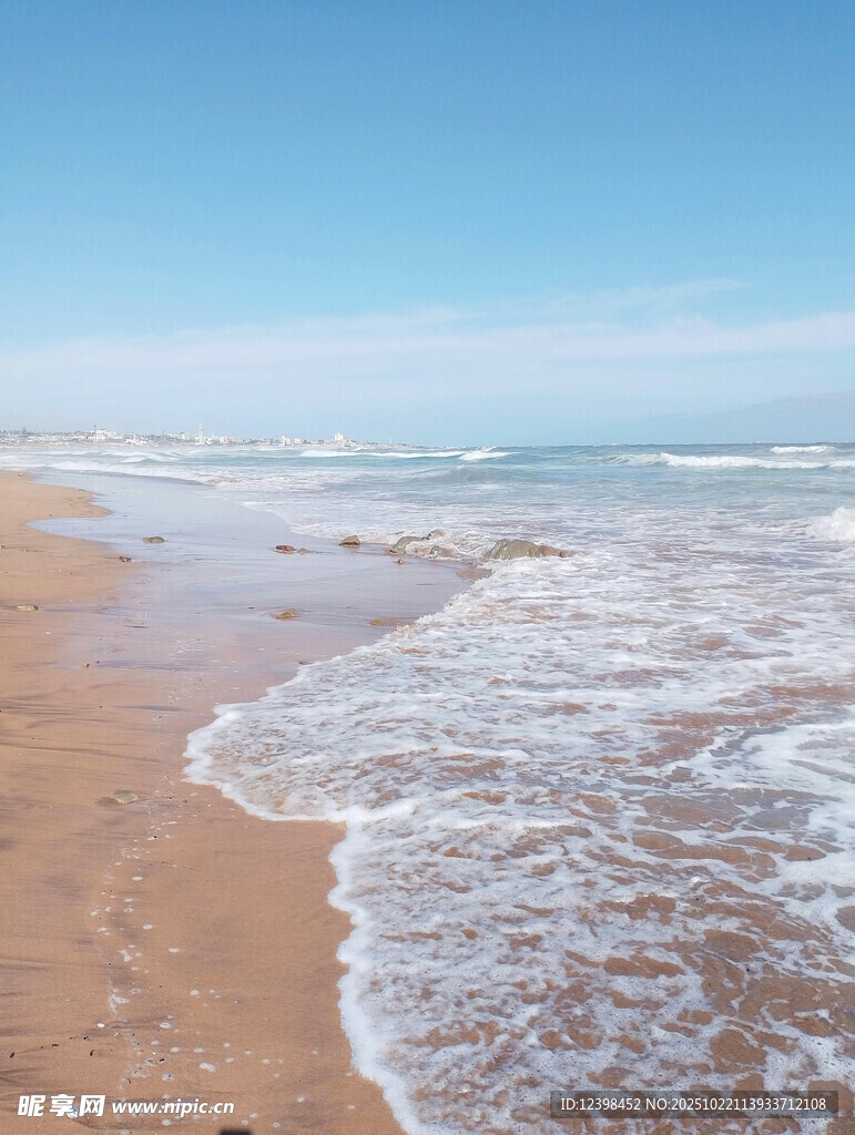 海边沙滩海浪美景