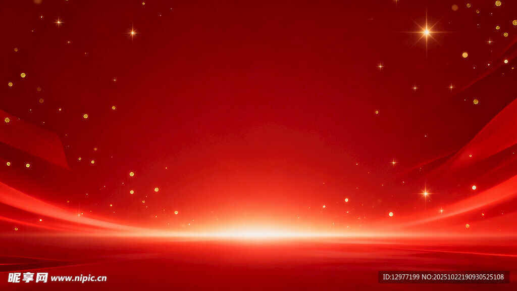 红色璀璨星光背景图