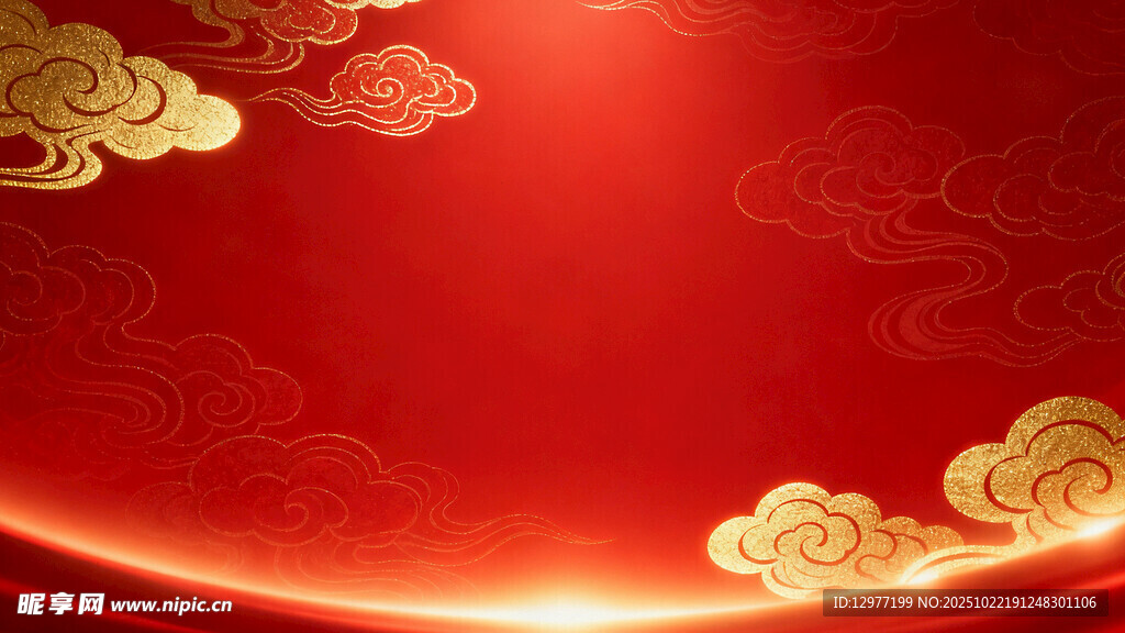 红色祥云背景图