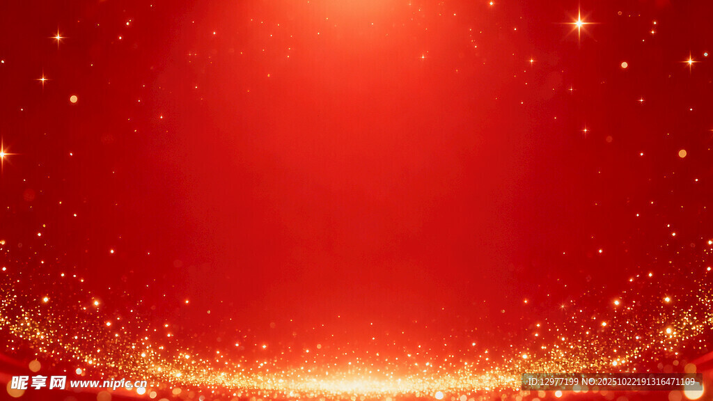 红色璀璨星光背景图