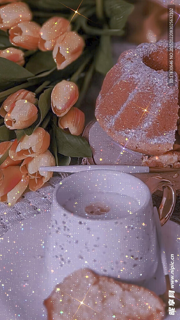 精致早餐搭配清新花卉