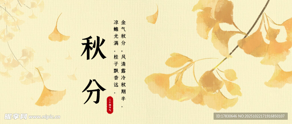 秋分时节银杏叶飘飞