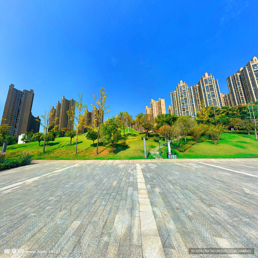 城市绿地与高楼景观