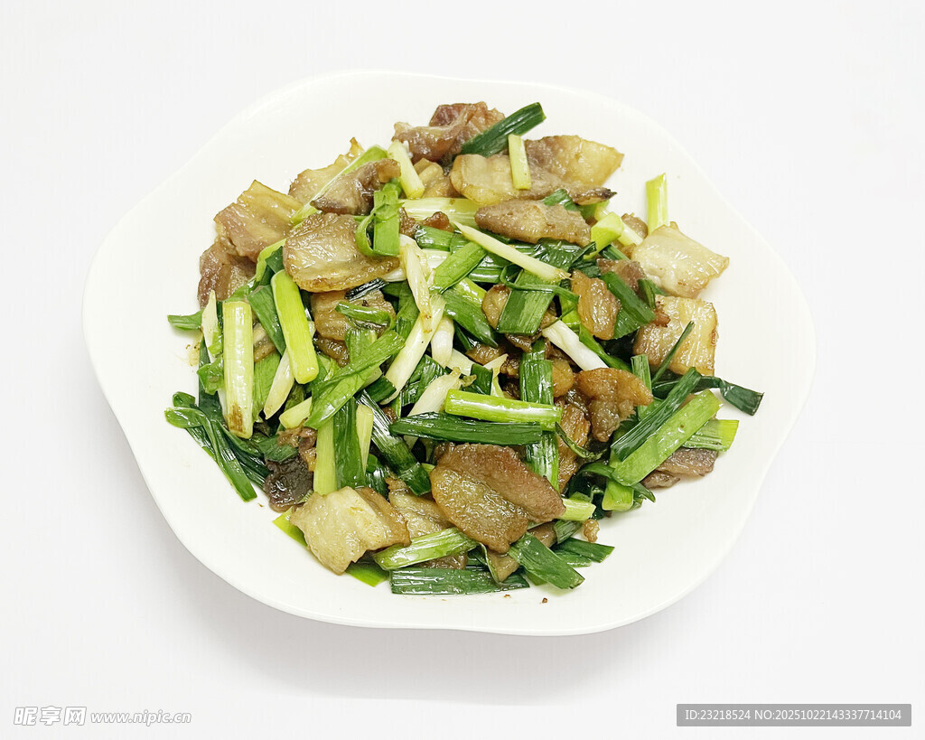 蒜苗炒五花肉