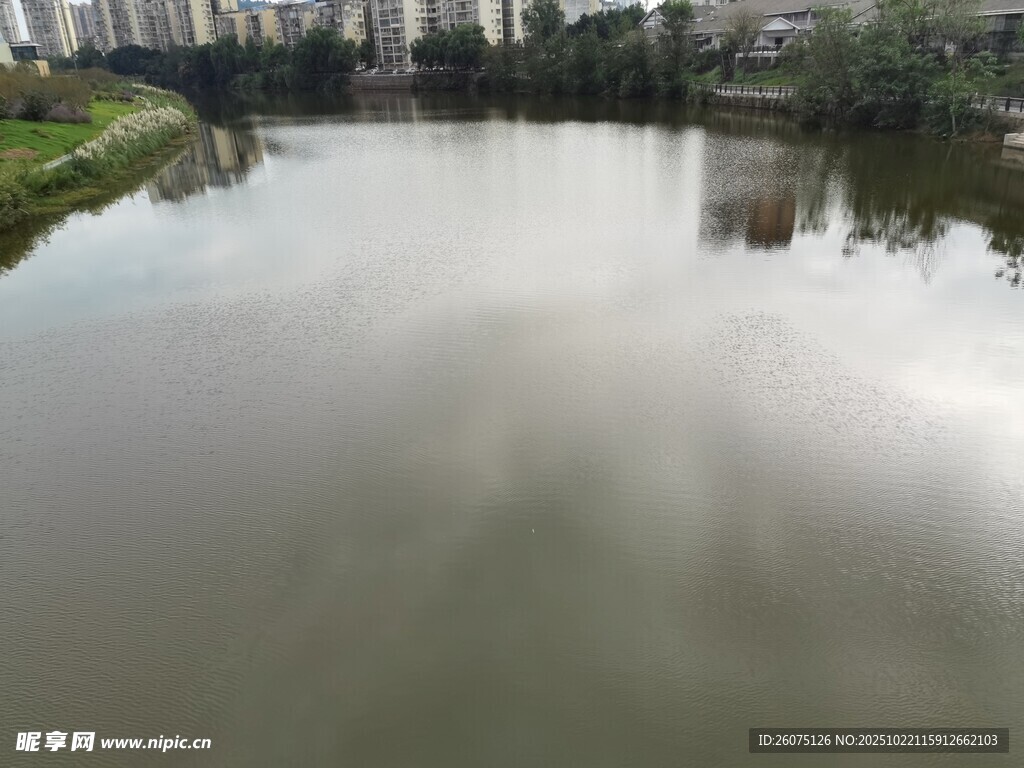 城市河畔风景