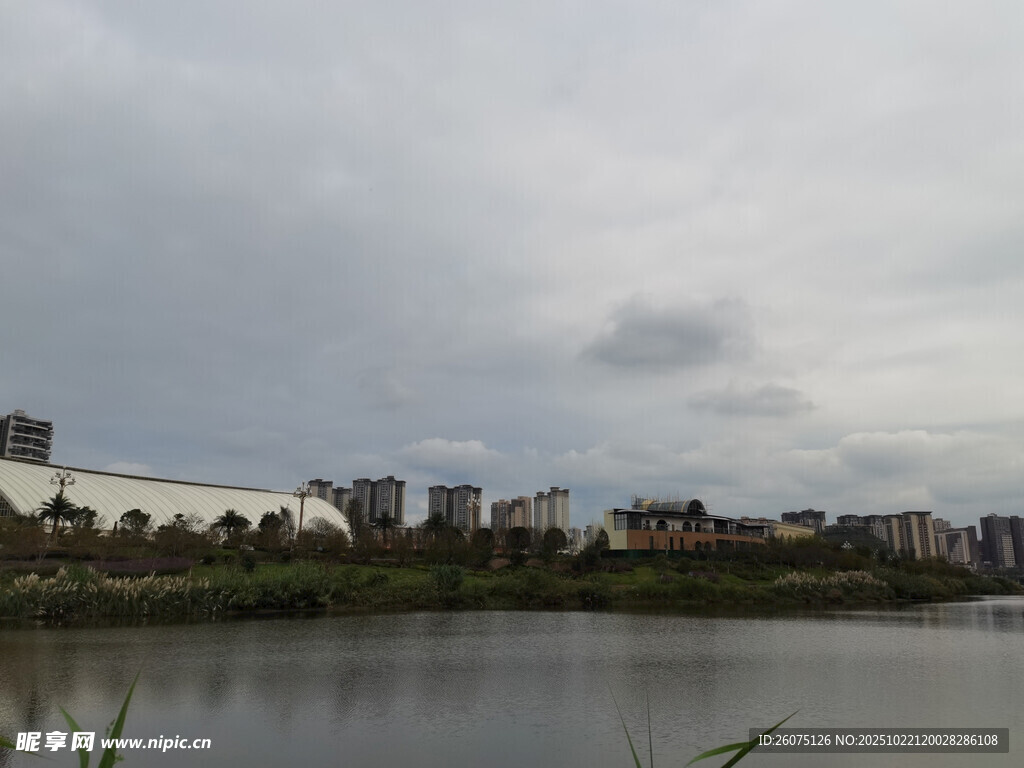 河畔城市风景