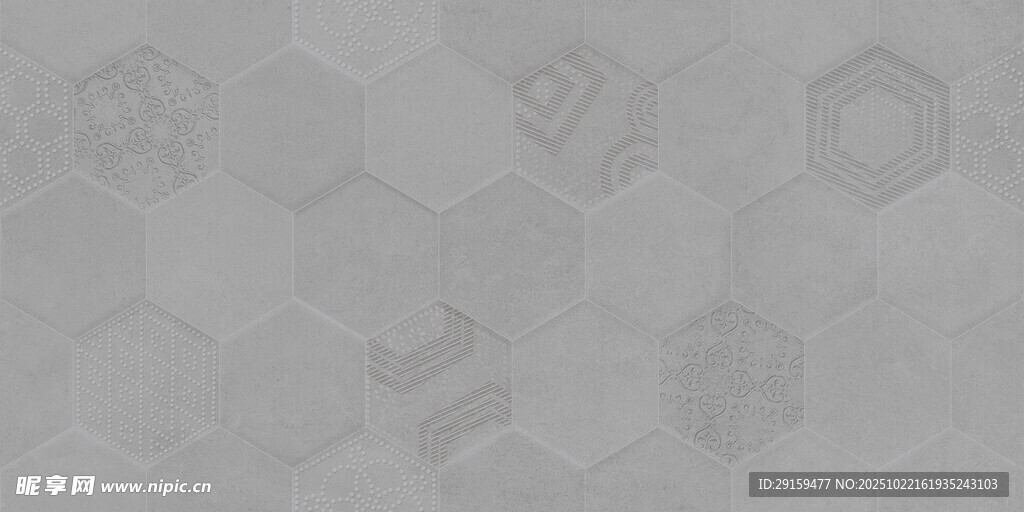 灰色六边形纹理背景图