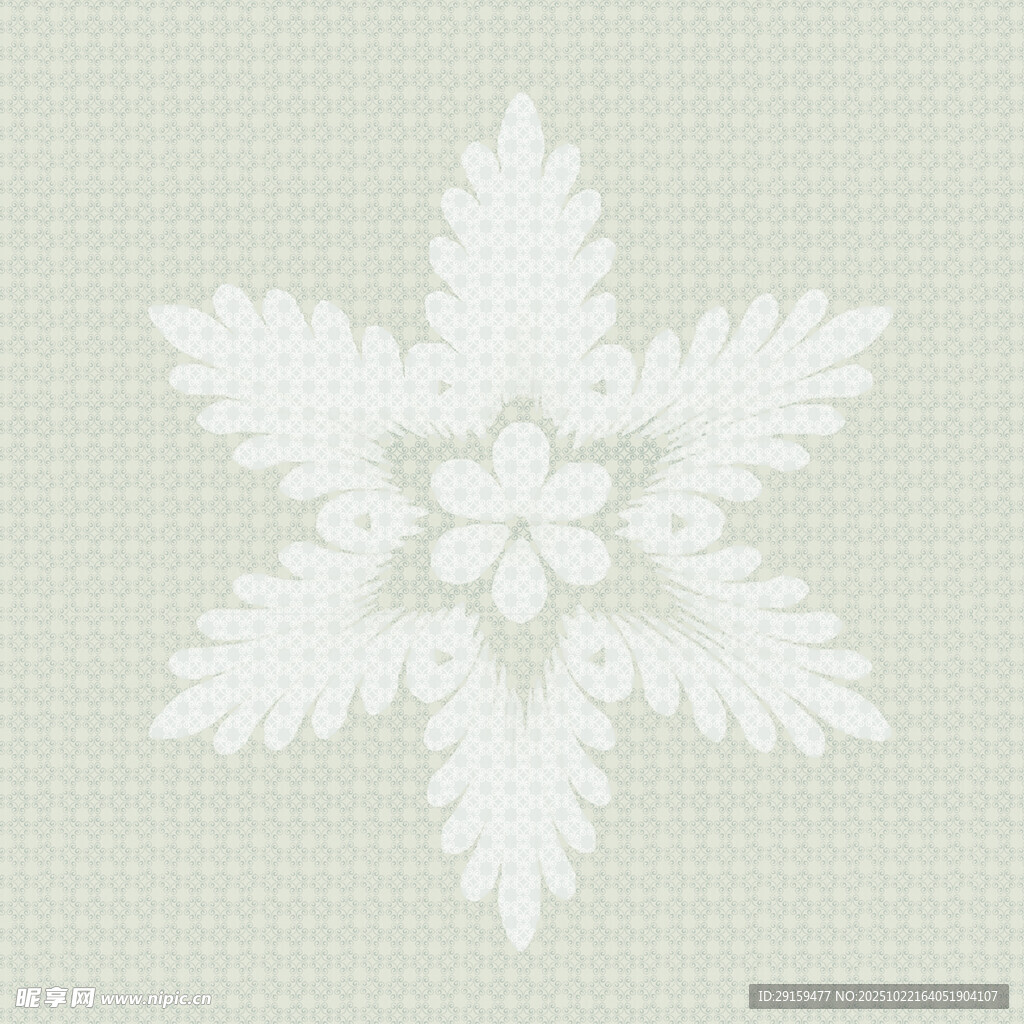 精致白色雪花图案设计
