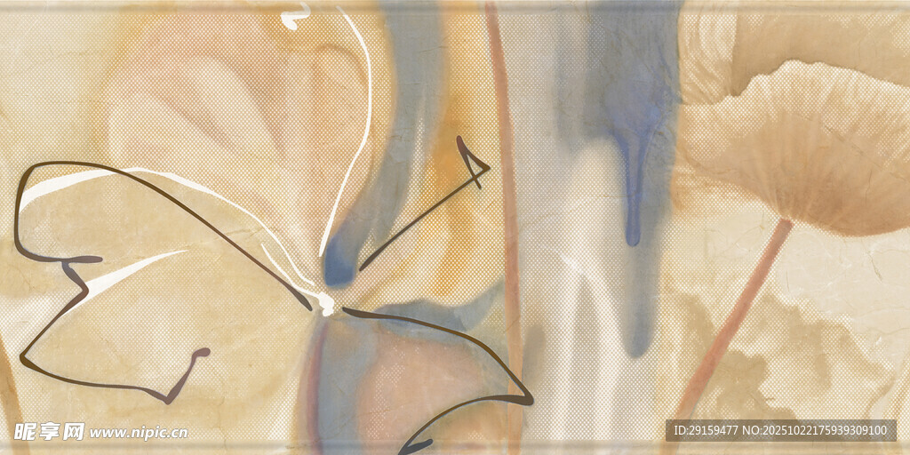 抽象花卉艺术画作