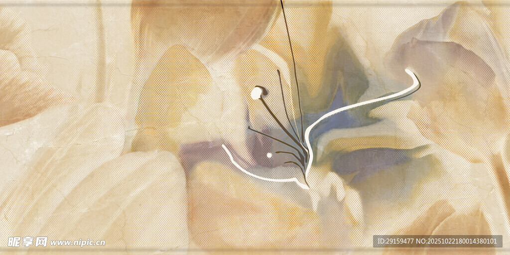 抽象花卉艺术画作