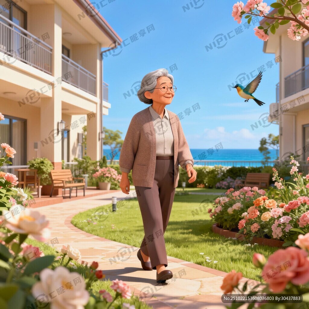 长者温馨的画面 立体感